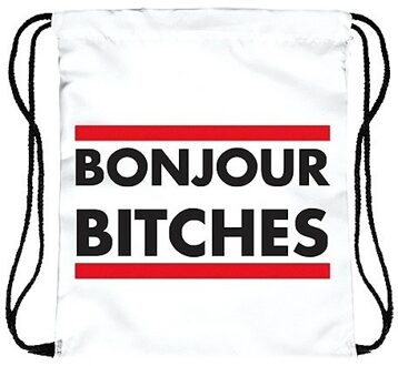 Witte fun rugtas Bonjour Bitches Multi