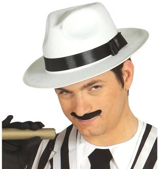 Witte gangster/maffia trilby gleufhoed voor volwassenen