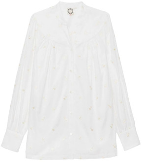Witte geborduurde blouse Ornella Ines De La Fressange Paris , White , Dames - Xl,L,M,S,Xs