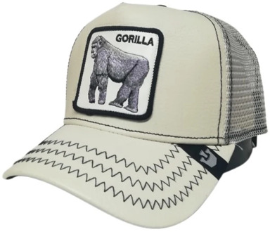 Witte Gorilla Band Boss Trucker Cap Goorin Bros , White , Heren - ONE Size