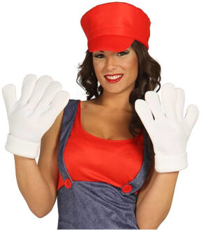 Witte grote handschoenen voor volwassenen