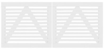 Witte Houten Dubbele Tuinpoort Tokyo 200 x 90 CM Black