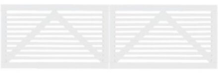 Witte Houten Dubbele Tuinpoort Tokyo 300 x 90 CM Black