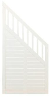 Witte Houten Tuinscherm Met Schuine Kant Nostalgi 90 x 180/95 CM Black