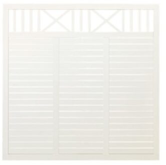 Witte Houten Tuinscherm Nostalgi 180 x 180 CM Black