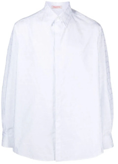 Witte Iconographe Jacquard Overhemden Valentino Garavani , White , Heren - L,M