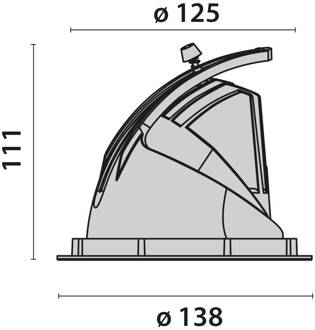 Witte inbouwlamp EB433 LED Flood reflector 3000K