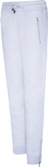 Witte joggingbroek van echt nappaleer voor dames - EU 44 / UK 16