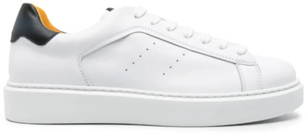 Witte kalfsleren sneakers met memory foam Doucal's , White , Heren - 39 Eu,42 Eu,41 Eu,40 EU