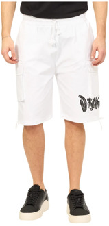 Witte Katoenen Bermuda Shorts Disclaimer , White , Heren - Xl,L,M,S