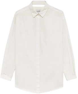 Witte Katoenen Overhemd Klassieke Stijl Amish , White , Dames - M,S,Xs