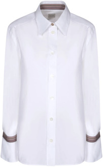 Witte Katoenen Overhemd Lange Mouw PS By Paul Smith , White , Dames - M,S,Xs