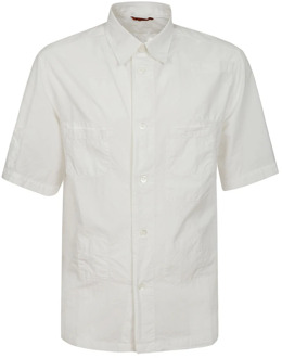 Witte Katoenen Overhemd met Geborduurd Zakje Barena Venezia , White , Heren - L,M,S