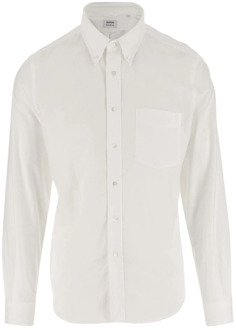 Witte Katoenen Overhemd met Knopen Aspesi , White , Heren - 2Xl,Xl,L,M,3Xl