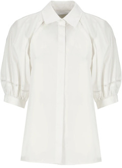 Witte Katoenen Overhemd met Kraag en Ballonmouwen 3.1 Phillip Lim , White , Dames - 2Xs,3Xs