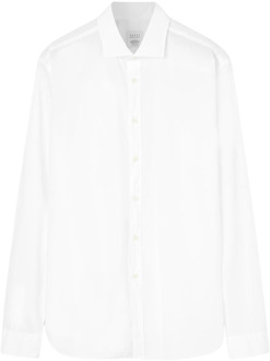 Witte Katoenen Overhemd Xacus , White , Heren - 2Xl,Xl,L