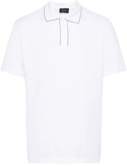 Witte Katoenen Polo Shirt Brioni , White , Heren - 2Xl,Xl,L,M,3Xl