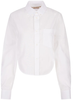 Witte Katoenen Poplin Overhemd met Lange Mouwen Marni , White , Dames - M,S,Xs