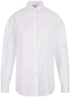 Witte Katoenen Poplin Oversized Shirt Stella Jean , White , Dames - S,2Xs