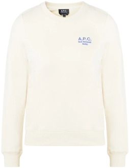 Witte Katoenen Sweatshirt A.p.c. , White , Dames - M,S,Xs