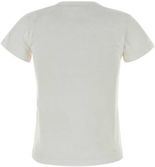 Witte Katoenen T-shirt Ivoor - XS
