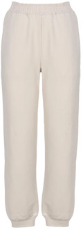 Witte katoenen truien met elastische taille Dondup , White , Dames - M,Xs