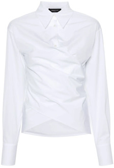 Witte Katoenen Wrap Overhemd Fabiana Filippi , White , Dames - L,2Xs