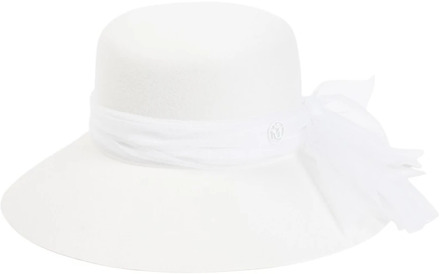 Witte Kendall Marry Hoed Maison Michel , White , Dames - S