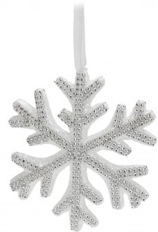 Witte kerstdecoratie hanger sneeuwvlok