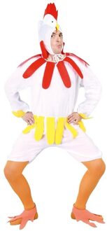 Witte kip/haan verkleedkleding kostuum - dierenpak - Carnavals outfit - Kippenpak