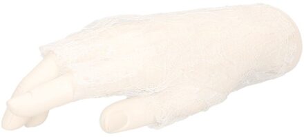 Witte korte kanten handschoenen voor volwassenen