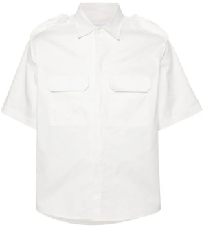 Witte korte mouw minimalistische overhemd Neil Barrett , White , Heren - L,M,S