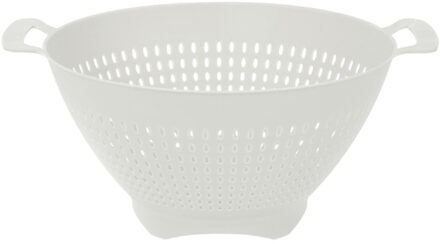 Witte kunststof vergiet/zeef 24 x 13 cm