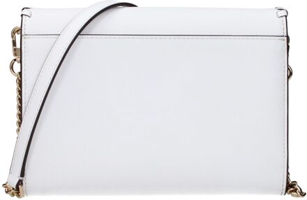 Witte Leren Clutch Tas