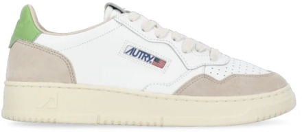 Witte Leren en Stoffen Sneakers Autry , White , Dames - 36 Eu,37 Eu,39 Eu,35 EU