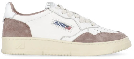 Witte Leren en Stoffen Sneakers Autry , White , Dames - 37 Eu,39 Eu,40 Eu,36 EU