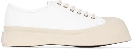 Witte Leren Sneakers Marni , White , Dames - 38 Eu,39 EU