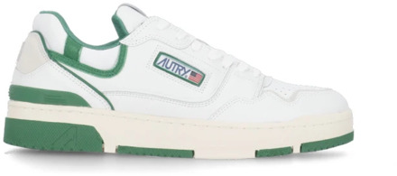 Witte Leren Sneakers met Ademende Details Autry , White , Heren - 45 Eu,44 EU