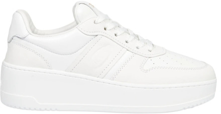 Witte Leren Sneakers met Rubberen Zool Tod's , White , Dames - 36 1/2 Eu,38 Eu,35 1/2 EU