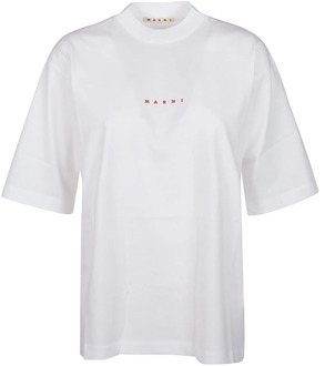 Witte Lily T-Shirt Marni , White , Dames - S,Xs,2Xs