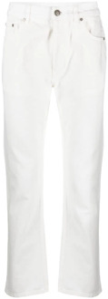 Witte Logo Denim Jeans Palm Angels , White , Heren - W30,W33,W34,W31,W32