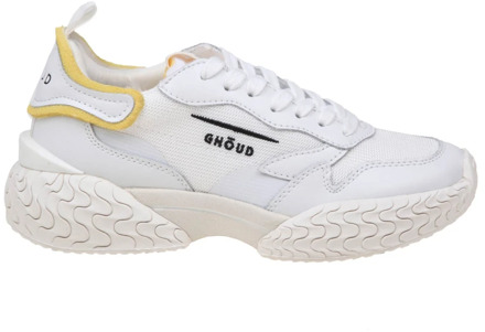 Witte Mesh/Leren Sneakers met Kleurrijke Details Ghoud , White , Dames - 38 Eu,36 Eu,37 Eu,39 Eu,40 EU