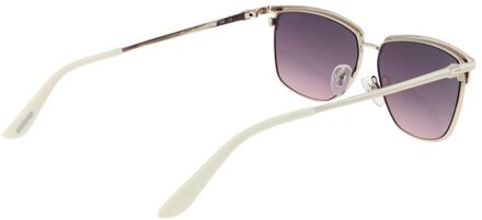 Witte Metalen Zonnebril - One Size
