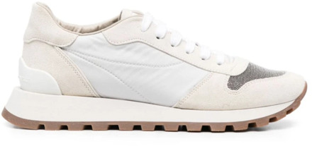 Witte Modieuze Sneakers voor Vrouwen Brunello Cucinelli , White , Dames - 37 Eu,37 1/2 Eu,40 EU