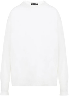 Witte Mohair Pullover Sweater Fabiana Filippi , White , Dames - M,S,Xs