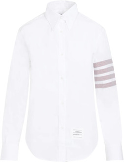 Witte Overhemd met Strepen Thom Browne , White , Dames - S,Xs,2Xs