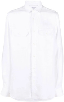 Witte Overhemden voor Mannen Brunello Cucinelli , White , Heren