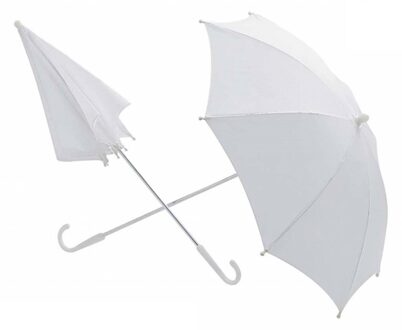Witte Paraplu 60cm doorsnee Wit - Transparant