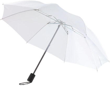 Witte paraplu uitklapbaar met hoes 85 cm - Paraplu's