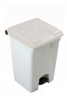 Witte Pedaal-afvalbak – 45 Liter, Pp Kunststof